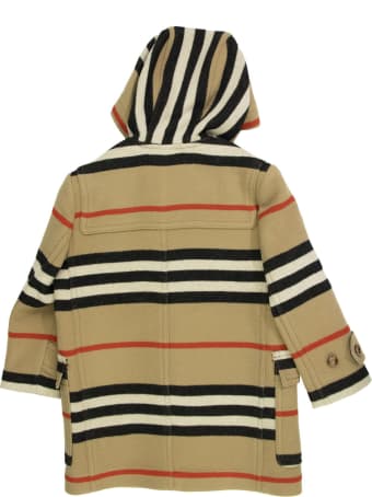 Burberry Alistar Double-faced Icon Stripe Wool Duffle Coat