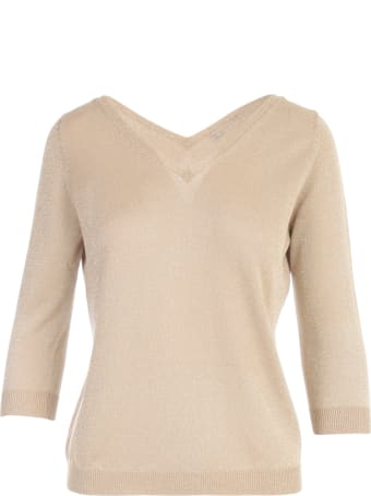 Base V Neck In Front And On Back 3/4s Sweater