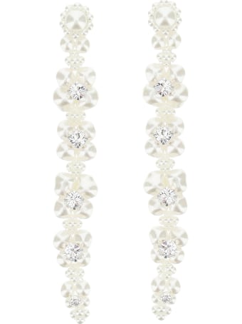 Simone Rocha Cluster Drip Pearl Crystal Earrings