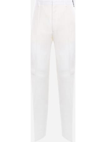 Fendi Trousers Made Of Natural Hemp With Ff Embroidery