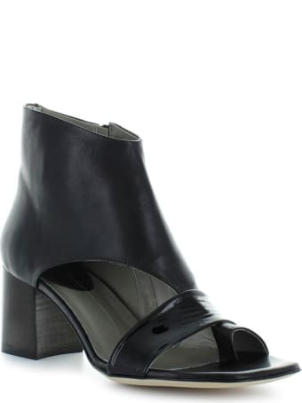 IXOS Black Thong Heeled Sandal