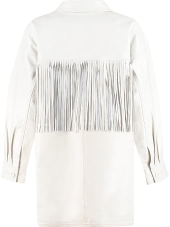 STAND STUDIO Sabitha Leather Fringed Jacket