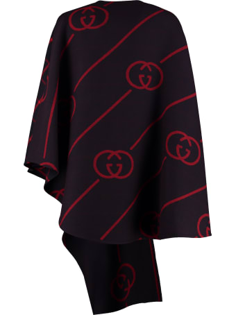 Gucci Asymmetric Wool Cape