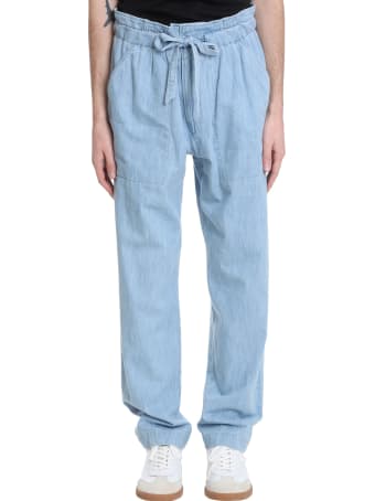 Isabel Marant Turdo Pants In Cyan Denim