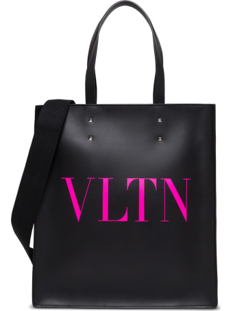 Valentino Garavani Leather Tote Shopper With Logo