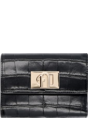 Furla Furla 1927 Croco-print Leather Wallet