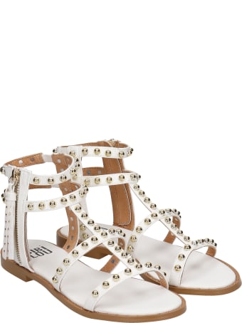 Bibi Lou Flats In White Leather