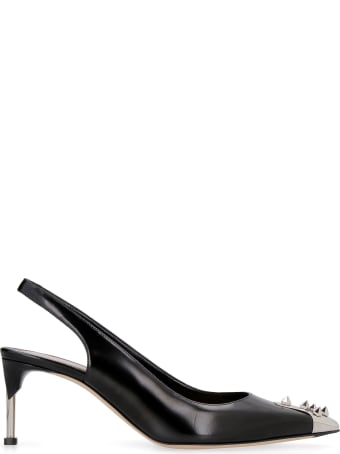 Alexander McQueen Leather Pointy-toe Slingback