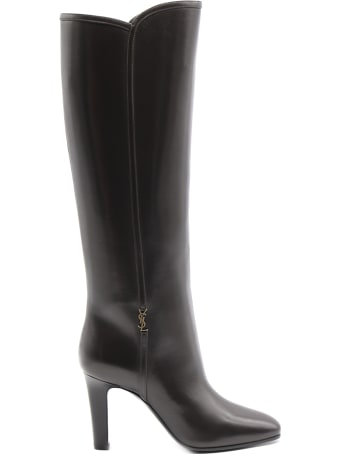 Saint Laurent Jane Monogram Boots In Smooth Leather