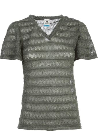 M Missoni Sweater S/s V Neck Lurex