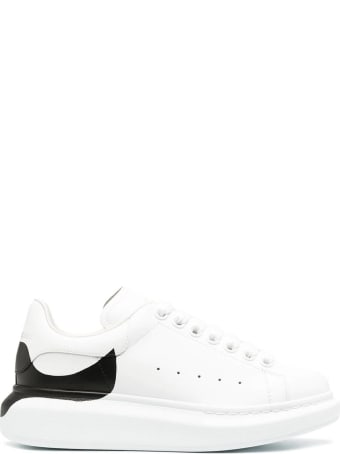 Alexander McQueen Woman White Oversize Sneakers With Black Print On The Heel