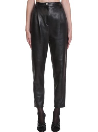 Magda Butrym Pants In Black Leather
