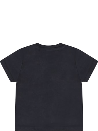 Hugo Boss Blue T-shirt For Baby Boy With White Logo
