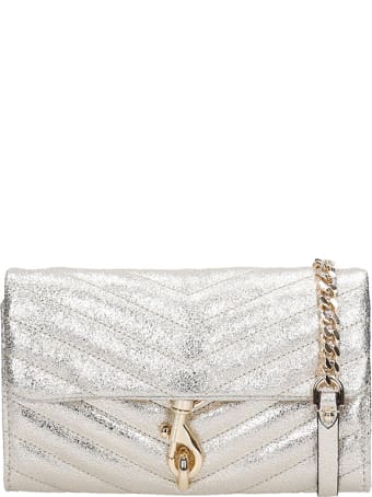 Rebecca Minkoff Edie Wallet On Shoulder Bag In Gold Leather