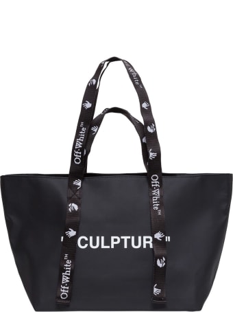 Off-White Nylon Shopper With Logo