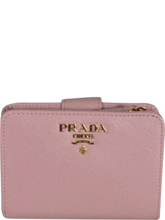 Prada Magnetic Logo Plaque Wallet