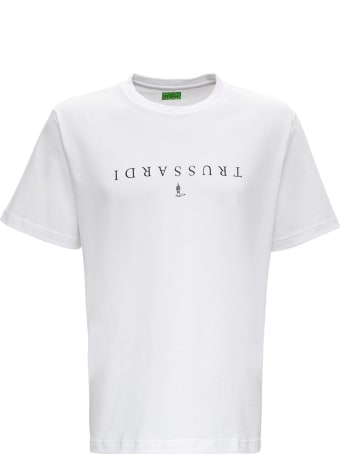 Trussardi Oversized Cotton T-shirt With Logo Print