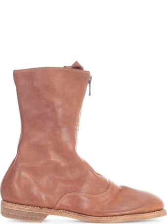 Guidi Front Zip Army Boots Sole Leather