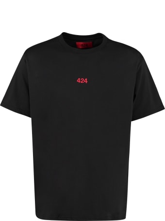 FourTwoFour on Fairfax Crew-neck Cotton T-shirt