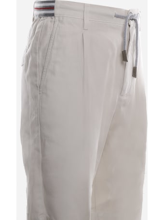 Eleventy Bermuda Jogger Made Of Linen And Cotton