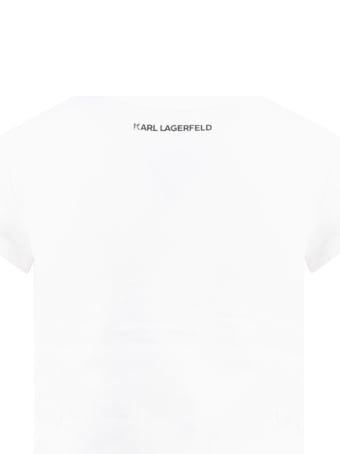 Karl Lagerfeld White T-shirt For Kids