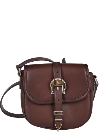 Golden Goose Dark Brown Leather Crossbody Bag