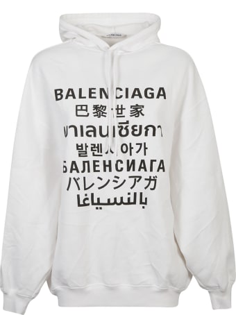 Balenciaga Logo Print Hoodie