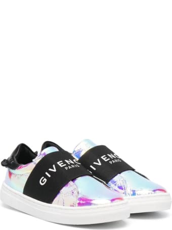 Givenchy Iridescent Urban Street Kid Sneakers With Band