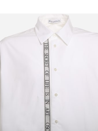 J.W. Anderson Cotton Shirt With Contrasting Embroidered Ribbon