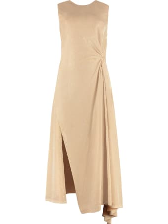 Lanvin Flared Lamè Dress