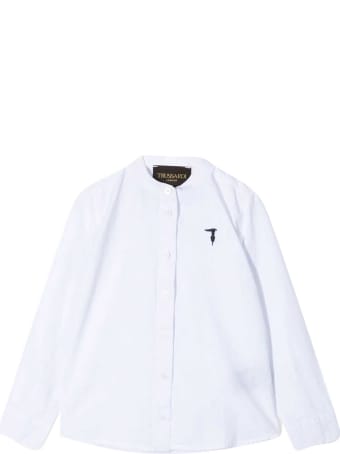 Trussardi Trussardi Junior Teen Shirt With Mandarin Collar