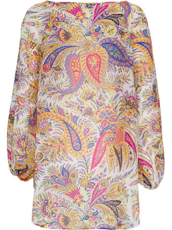 Etro Floral Shirt In Cotton Blend