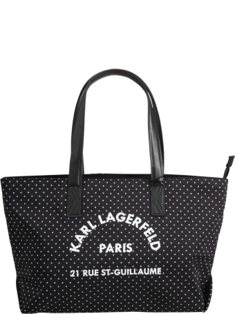 Karl Lagerfeld Kids Black Bag For Girl With Logo
