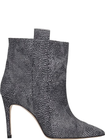 Bams High Heels Ankle Boots In Black Leather