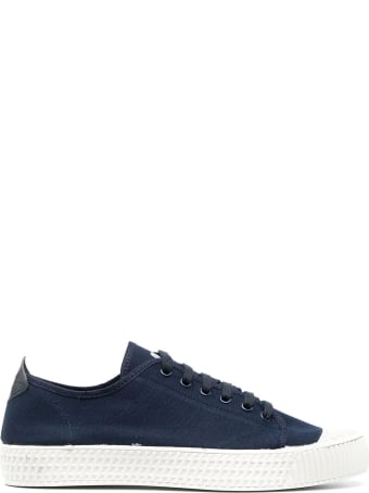 Car Shoe Blue Cotton Sneakers