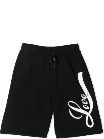 N.21 Black Cotton Track Shorts