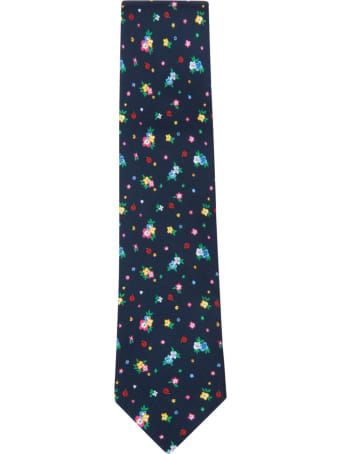 Eddy Monetti Flower Print Neck Tie