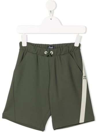 Il Gufo Green Bermuda Shorts With Side Strip Detail