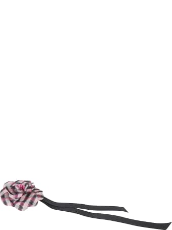 Philosophy di Lorenzo Serafini Bow Detail Check Floral Brooch