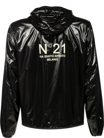 N.21 Rear Logo Printed Windbreaker
