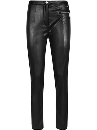 Armani Collezioni Armani Exchange Leggings In Ecopelle Nero Donna