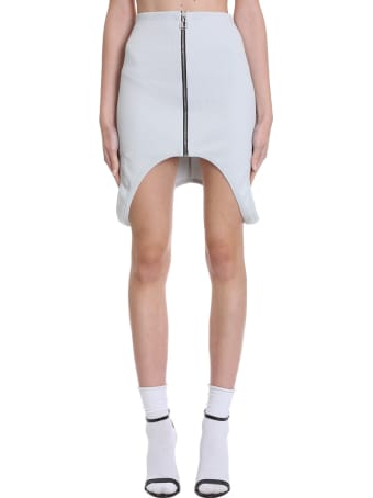 Lourdes Skirt In Grey Cotton And Nylon