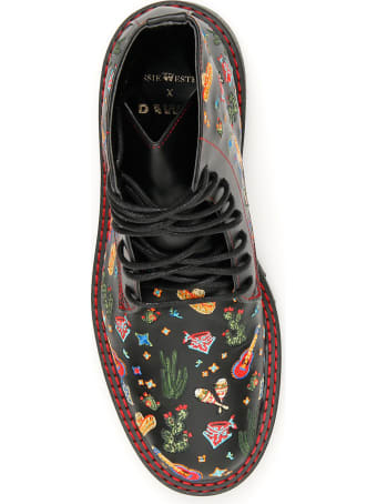Dawni Mexican Embroidery Combat Boots