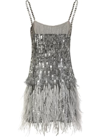 Amen Feather Embroidered Dress