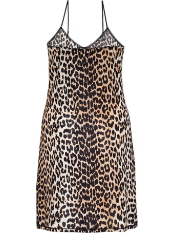Ganni Animalier Rayon Blend Dress