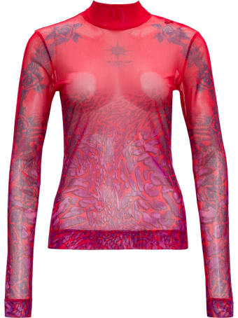 Givenchy Transparent Printed Long Sleeves T-shirt