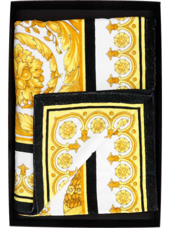 Versace Beachwear In Gold Cotton