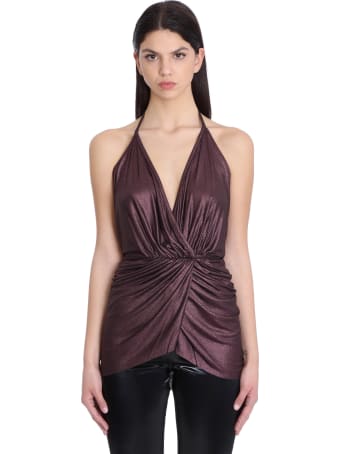Rick Owens Lilies Topwear In Viola Viscose