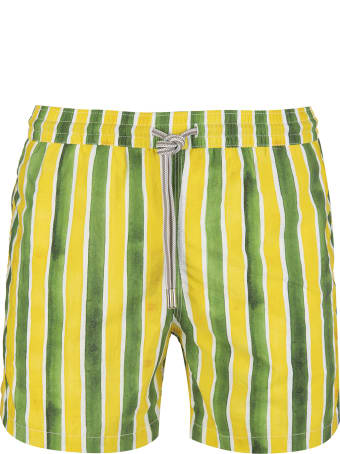 Capri Code Green And Yellow Striped Swimsuit