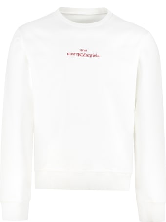 Maison Margiela Logo Detail Cotton Sweatshirt